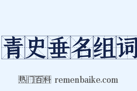青史垂名组词是什么意思的图片